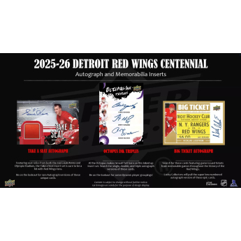 NHL dobozok NHL hokikártyák Detroit Red Wings NHL Centennial Hobby Box