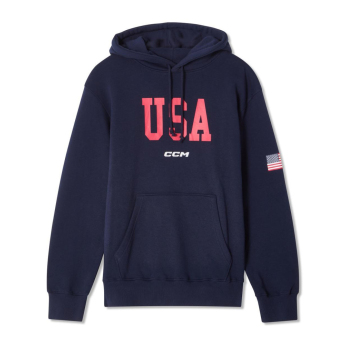 Jégkorong képviselet férfi kapucnis pulóver USA Flag navy