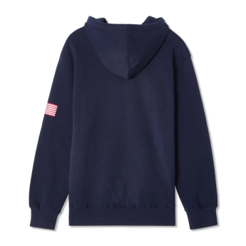 Jégkorong képviselet férfi kapucnis pulóver USA Flag navy