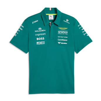Aston Martin pólóing green official Teamline Replica F1 Team 2026