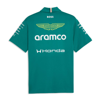 Aston Martin pólóing green official Teamline Replica F1 Team 2026