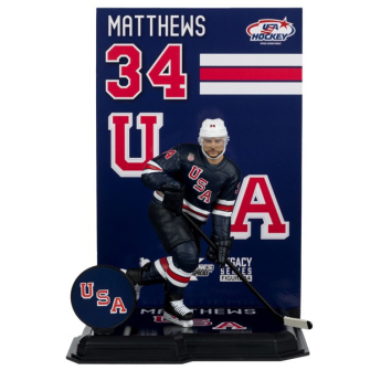 Jégkorong képviselet bábu Auston Matthews #34 USA Olympics 2026