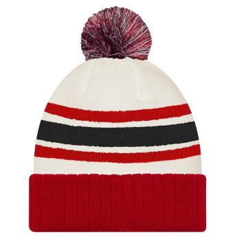 Jégkorong képviselet téli sapka Canada Milano Cortina 2026 Winter Olympics Striped Cuffed Knit Hat with Pom