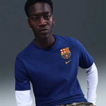 FC Barcelona férfi póló Crest navy