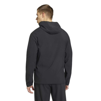 Real Madrid férfi kapucnis kabát Travel Windbreaker black