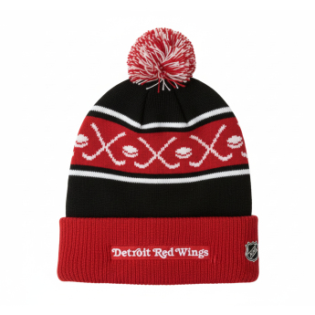 Detroit Red Wings gyerek téli sapka Face-Off Cuff Pom