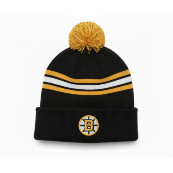 Boston Bruins női téli sapka Authentic Pro W/Cap Cuffed Pom Beanie