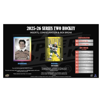 NHL dobozok NHL hokikártyák 2025-26 Upper Deck Series 2 Hobby Box