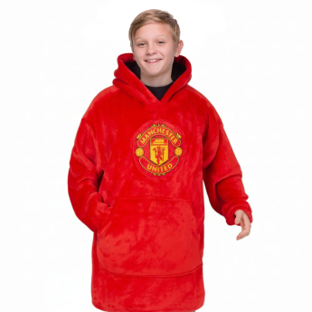 Manchester United gyerek kapucnis pulóver oversize blanket red