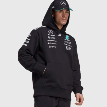 Mercedes AMG Petronas férfi kapucnis pulóver official Teamline Replica F1 Team 2025