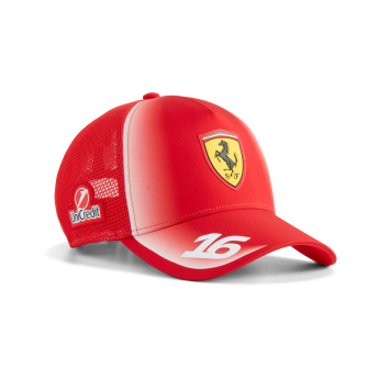 Ferrari baseball sapka Charles Leclerc #16 Trucker red F1Team 2026