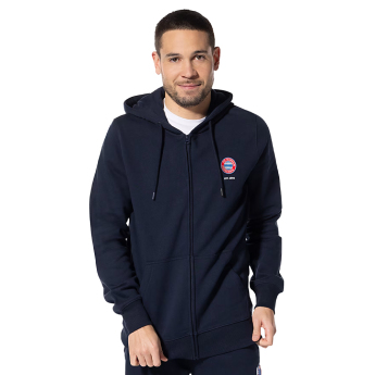 Bayern München férfi kapucnis pulóver Hooded Zip navy