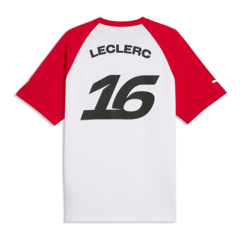 Ferrari férfi póló Charles Leclerc #16 Graphic white F1 Team 2026
