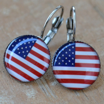 Jégkorong képviselet fülbevaló Flag USA