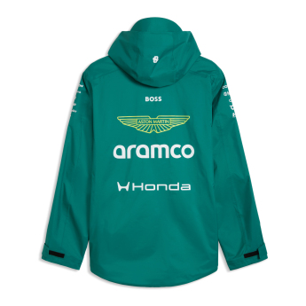 Aston Martin férfi kapucnis kabát Rain green official Teamline Replica F1 Team 2026