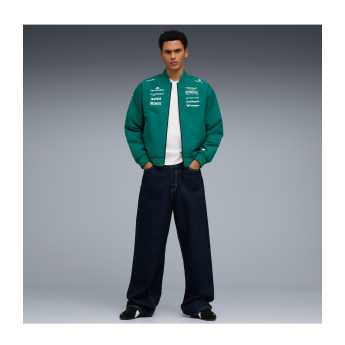 Aston Martin férfi kabát Bomber green official Teamline Replica F1 Team 2026