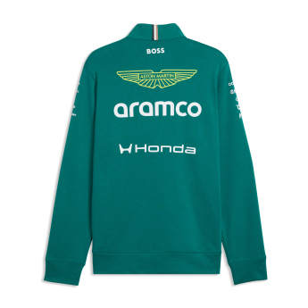 Aston Martin férfi pulóver Half Zip green official Teamline Replica F1 Team 2026