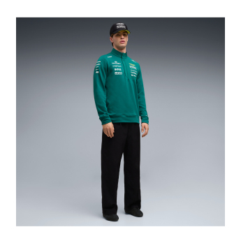 Aston Martin férfi pulóver Half Zip green official Teamline Replica F1 Team 2026