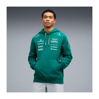 Aston Martin férfi kapucnis pulóver green official Teamline Replica F1 Team 2026