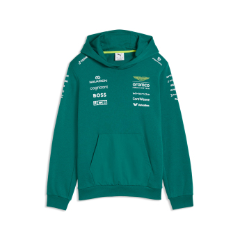 Aston Martin gyerek kapucnis pulóver green official Teamline Replica F1 Team 2026