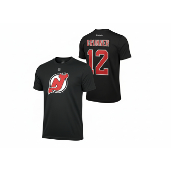 New Jersey Devils férfi póló Damien Brunner #12 black
