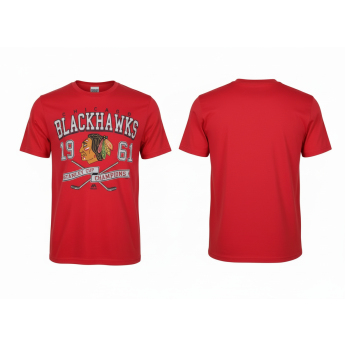 Chicago Blackhawks férfi póló Vintage red