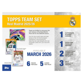 Real Madrid kártyaszett Team 2025/26