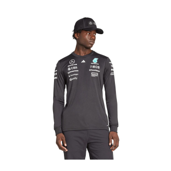 Mercedes AMG Petronas férfi hosszú ujjú póló black official Teamline Replica F1 Team 2025