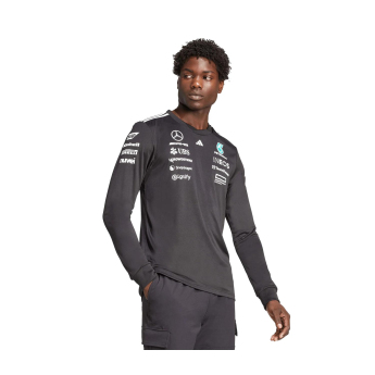 Mercedes AMG Petronas férfi hosszú ujjú póló black official Teamline Replica F1 Team 2025