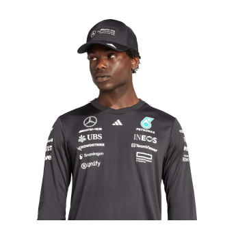 Mercedes AMG Petronas férfi hosszú ujjú póló black official Teamline Replica F1 Team 2025