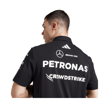 Mercedes AMG Petronas pólóing black official Teamline Replica F1 Team 2025