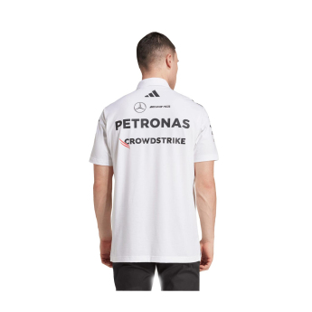 Mercedes AMG Petronas pólóing white official Teamline Replica F1 Team 2025