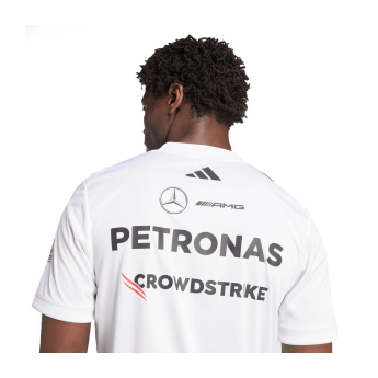 Mercedes AMG Petronas férfi póló white official Teamline Replica F1 Team 2025