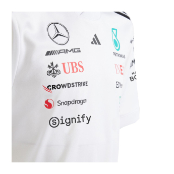 Mercedes AMG Petronas gyerek póló white official Teamline Replica F1 Team 2025