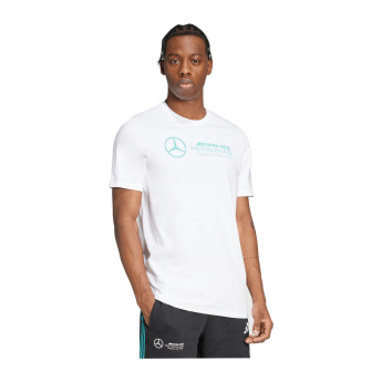 Mercedes AMG Petronas férfi póló Logo white F1 Team 2025