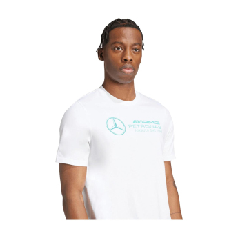 Mercedes AMG Petronas férfi póló Logo white F1 Team 2025