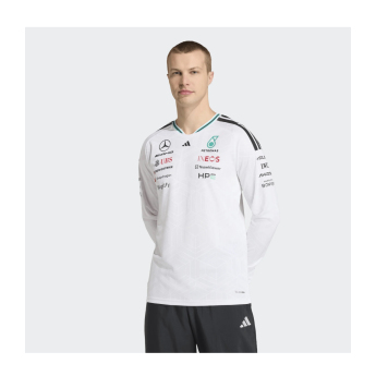 Mercedes AMG Petronas férfi hosszú ujjú póló white official Teamline Replica F1 Team 2026