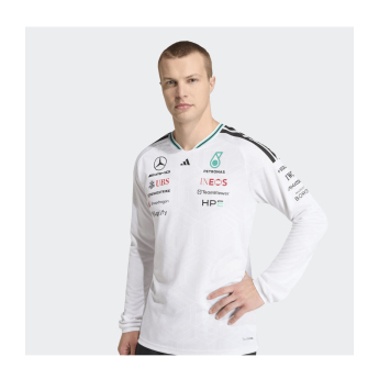 Mercedes AMG Petronas férfi hosszú ujjú póló white official Teamline Replica F1 Team 2026