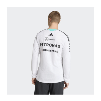 Mercedes AMG Petronas férfi hosszú ujjú póló white official Teamline Replica F1 Team 2026