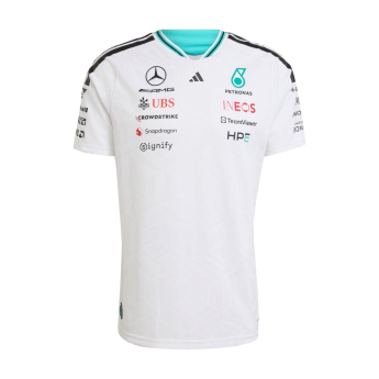 Mercedes AMG Petronas férfi póló white official Teamline Replica F1 Team 2026
