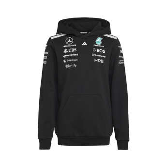 Mercedes AMG Petronas gyerek kapucnis pulóver black official Teamline Replica F1 Team 2026
