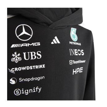 Mercedes AMG Petronas gyerek kapucnis pulóver black official Teamline Replica F1 Team 2026