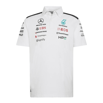 Mercedes AMG Petronas pólóing white official Teamline Replica F1 Team 2026