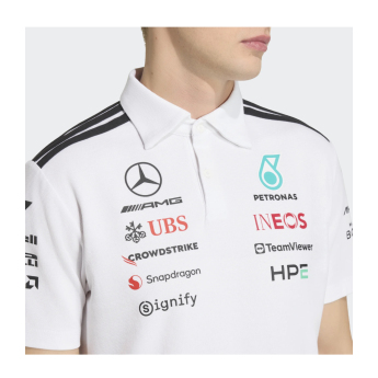 Mercedes AMG Petronas pólóing white official Teamline Replica F1 Team 2026