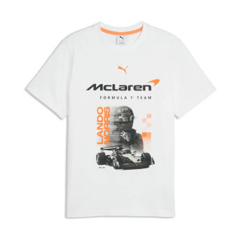 Mclaren Honda férfi póló Lando Norris white F1 Team 2026