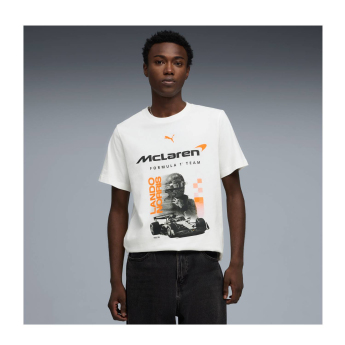 Mclaren Honda férfi póló Lando Norris white F1 Team 2026