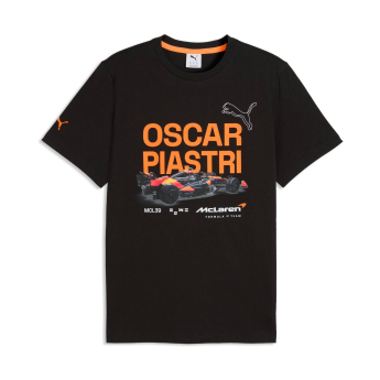 Mclaren Honda férfi póló Oscar Piastri black F1 Team 2026