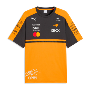 Mclaren Honda férfi póló Oscar Piastri #81 official Teamline Replica F1 Team 2026