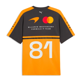 Mclaren Honda férfi póló Oscar Piastri #81 official Teamline Replica F1 Team 2026