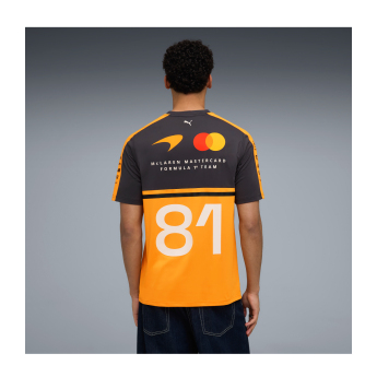 Mclaren Honda férfi póló Oscar Piastri #81 official Teamline Replica F1 Team 2026